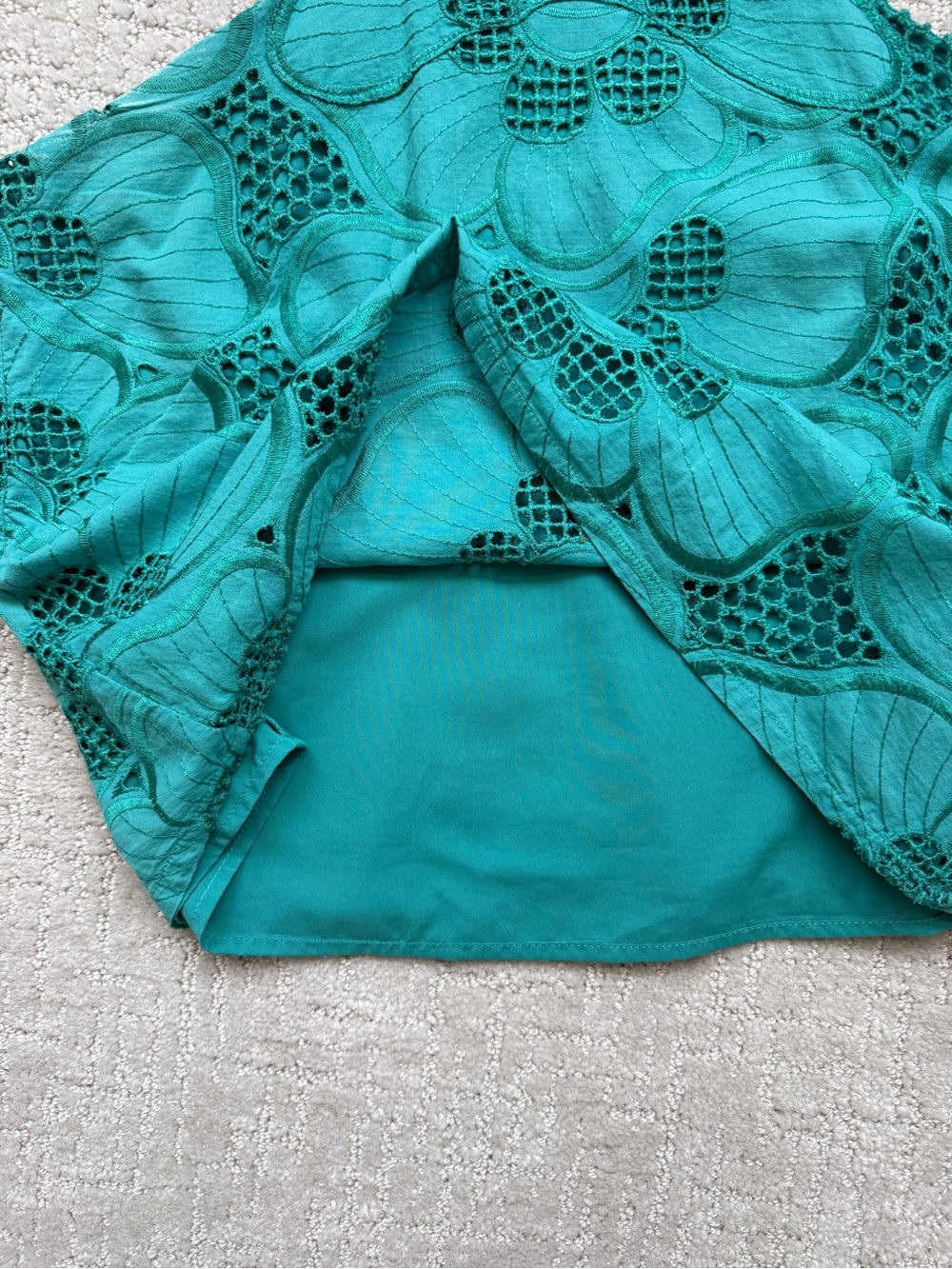Corey Lynn Calter Turquoise Floral Lace Camisole - Picture 8 of 8